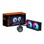 GIGABYTE AORUS WATERFORCE II 240 AIO skystas aušintuvas procesoriui - 2x120mm ARGB ventiliatoriai, slydimo fiksavimo mechanizmas, DAISY-CHAIN, suderinamas su Intel LGA 1851 ir AMD AM5