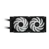 GIGABYTE AORUS WATERFORCE II 240 AIO skystas aušintuvas procesoriui - 2x120mm ARGB ventiliatoriai, slydimo fiksavimo mechanizmas, DAISY-CHAIN, suderinamas su Intel LGA 1851 ir AMD AM5