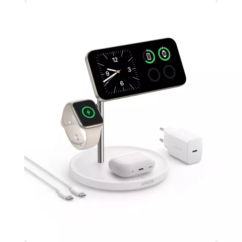 Anker MagGo Universal belaidis greitasis įkroviklis baltas USB