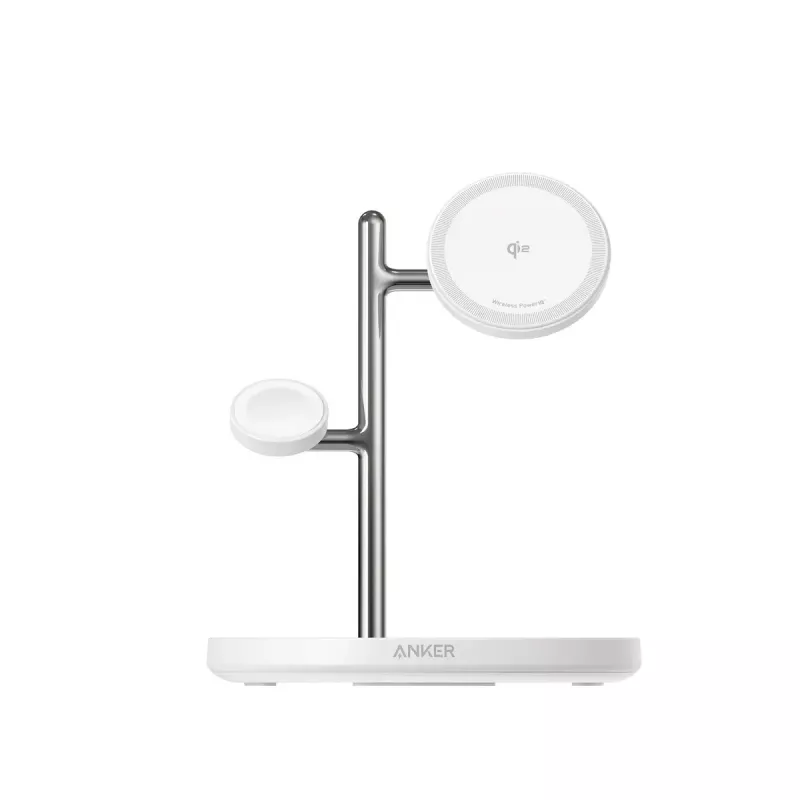 Anker MagGo Universal belaidis greitasis įkroviklis baltas USB