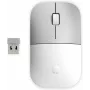 HP Z3700 keraminė balta belaidė pelė, ambidekstrinė, optinė, RF belaidė, 1200 DPI, sidabrinė, balta