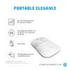 HP Z3700 keraminė balta belaidė pelė, ambidekstrinė, optinė, RF belaidė, 1200 DPI, sidabrinė, balta