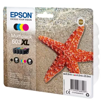 Epson C13T03A64020 originalus rašalo kasetės 4 vnt. didelės talpos (XL) juoda, žydra, rausvai raudona, geltona
