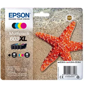 Epson C13T03A64020 originalus rašalo kasetės 4 vnt. didelės talpos (XL) juoda, žydra, rausvai raudona, geltona