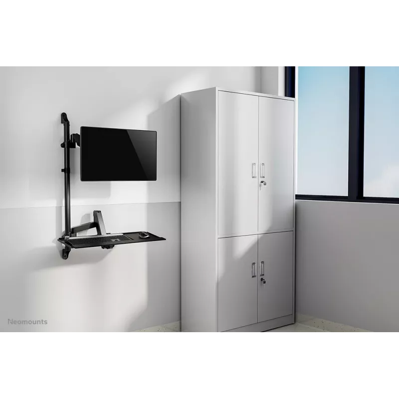 Sieninė reguliuojamo aukščio darbo stotis Neomounts WL90-325BL1, maks. 9 kg
