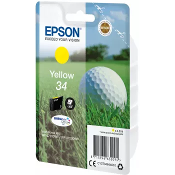 Epson 34 geltona kasetė DURABrite Ultra rašalas (C13T34644010)