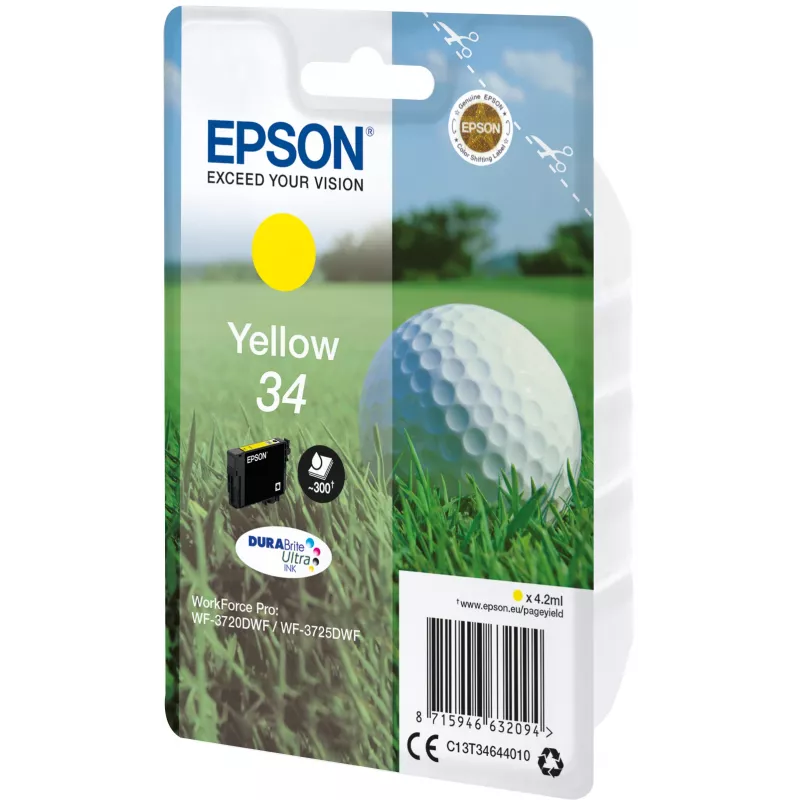 Epson 34 geltona kasetė DURABrite Ultra rašalas (C13T34644010)