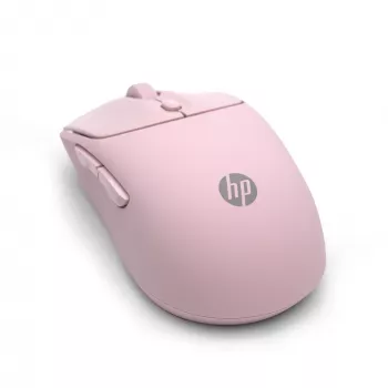HP 400 Quiet Pink belaidė pelė, ambidekstrinė, RF belaidis + Bluetooth, 6000 DPI, rožinė