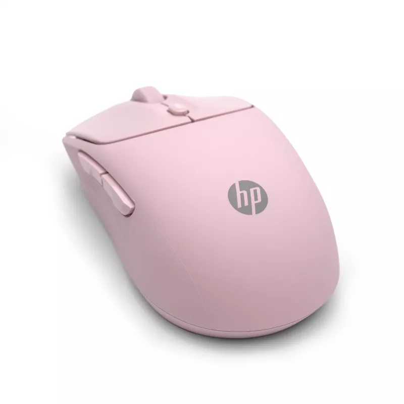 HP 400 Quiet Pink belaidė pelė, ambidekstrinė, RF belaidis + Bluetooth, 6000 DPI, rožinė