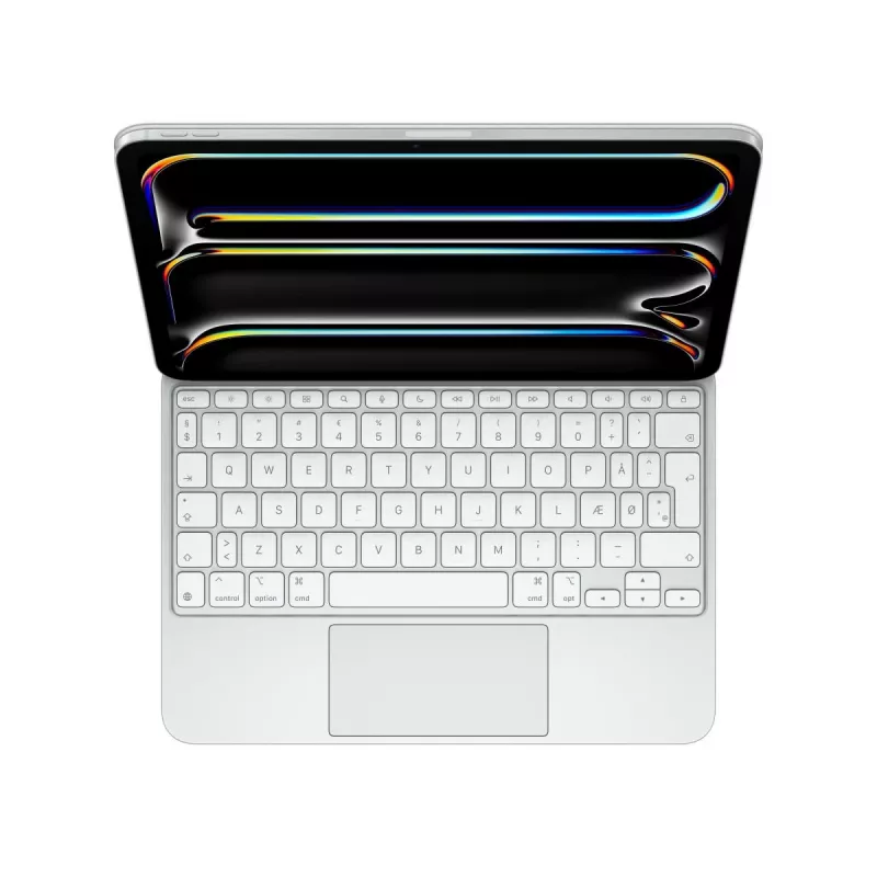 APPLE Magic Keyboard, skirta iPad Pro 11 colių (M4) – danų klaviatūros išdėstymas – balta
