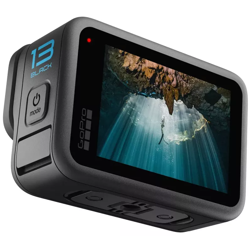 Veiksmo kamera GoPro HERO13 Black rinkinys – 5.3K Ultra HD, 27,6 MP CMOS, 240 fps, 2,27 colio LCD, 2x skaitmeninis priartinimas, stereo WAV garsas