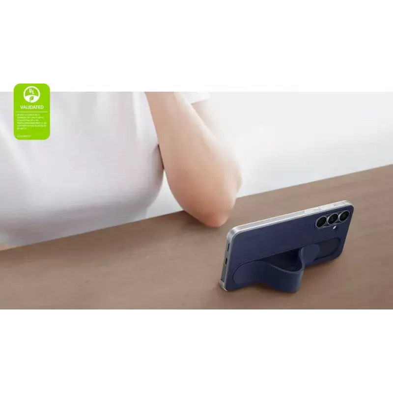 Dėklas su rankena ir stovu Samsung Galaxy S25 FE – mėlynas, 17 cm (6,7 inch) ekranui