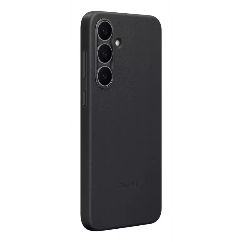 Samsung Kindsuit Faux Leather Dėklas Samsung Galaxy S25 FE, Juodas