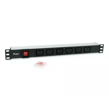 Equip 333319 maitinimo paskirstymo blokas (PDU) 6 AC lizdai 1U juoda