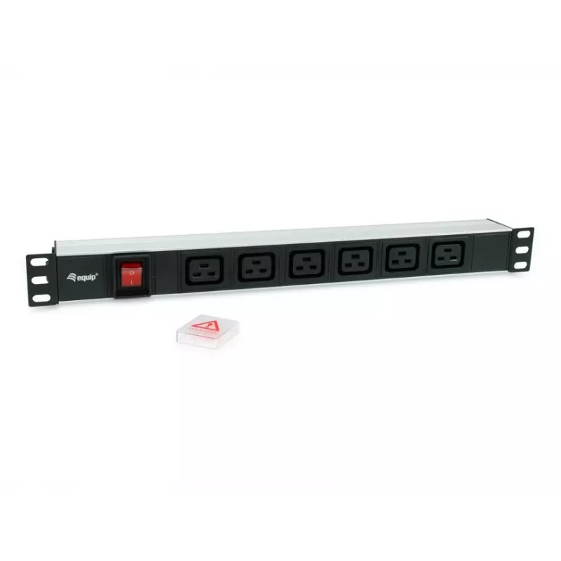Equip 333319 maitinimo paskirstymo blokas (PDU) 6 AC lizdai 1U juoda