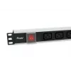 Equip 333319 maitinimo paskirstymo blokas (PDU) 6 AC lizdai 1U juoda