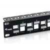 Equip 24 prievadų Cat.6A ekranuotas keystone pataisų skydelis, juodas