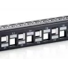 Equip 24 prievadų Cat.6A ekranuotas keystone pataisų skydelis, juodas