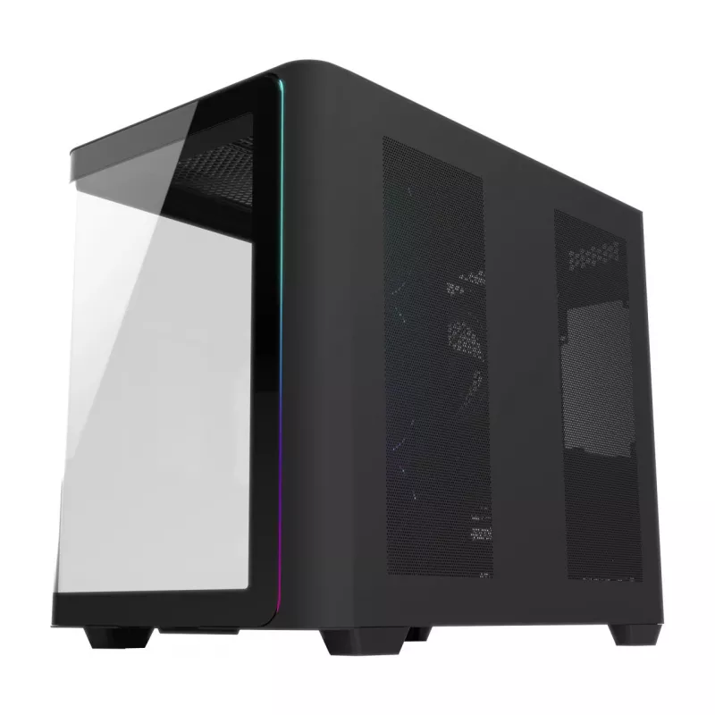 Korpusas FSP M580-BP Plus Midi Tower mITX, mATX Juodas ARGB
