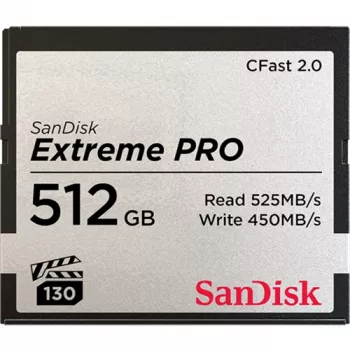WESTERN DIGITAL SanDisk Extreme Pro CFast 2.0 atminties kortelė 512GB – 525MB/s skaitymo greitis