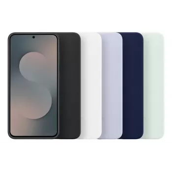 Silicone dėklas Samsung Galaxy S25 FE — Šviesiai mėlyna, 6.7 colio ekranui, mikropluošto vidus