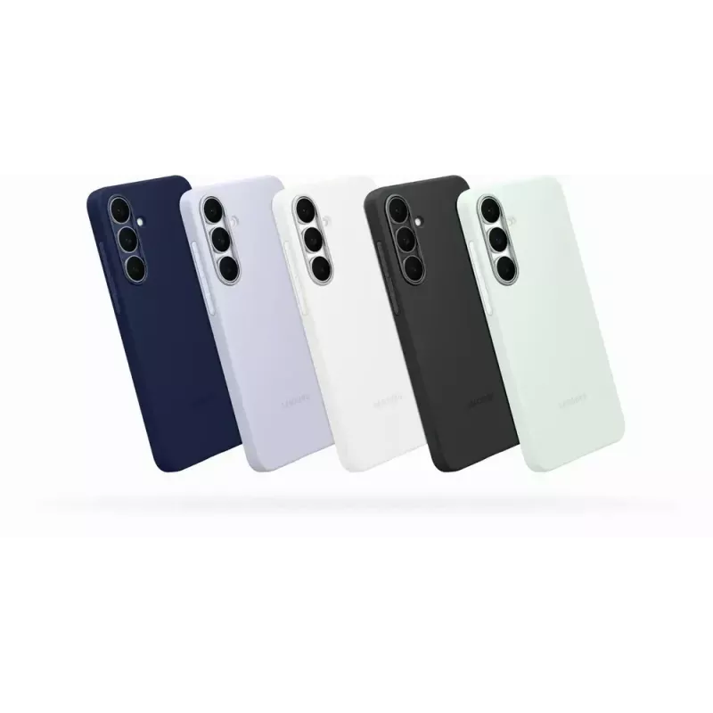 Silicone dėklas Samsung Galaxy S25 FE — Šviesiai mėlyna, 6.7 colio ekranui, mikropluošto vidus