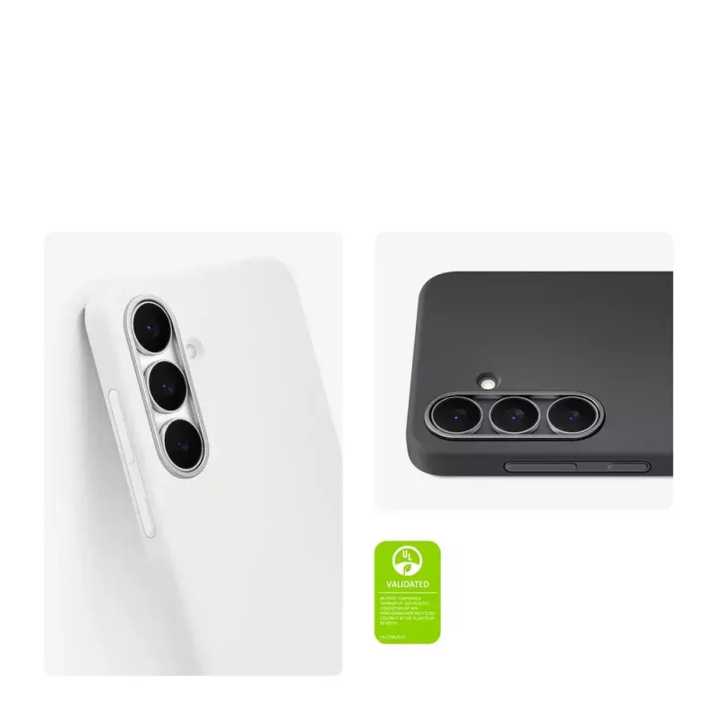 Silicone dėklas Samsung Galaxy S25 FE — Šviesiai mėlyna, 6.7 colio ekranui, mikropluošto vidus