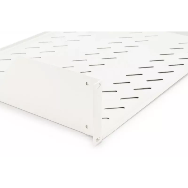 DIGITUS 2U fiksuota lentyna su ventiliacija, pilka (RAL 7035), iki 25 kg, 85x483x350 mm