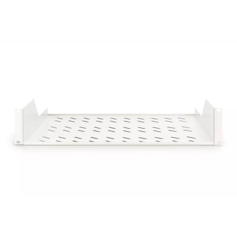 DIGITUS 2U fiksuota lentyna su ventiliacija, pilka (RAL 7035), iki 25 kg, 85x483x350 mm