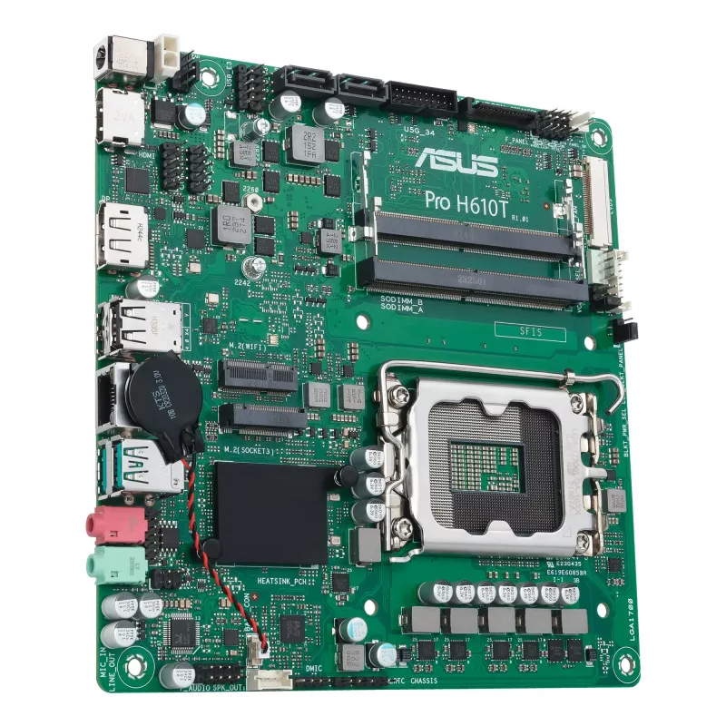ASUS PRO H610T-CSM Intel H610 LGA 1700 Thin Mini ITX pagrindinė plokštė