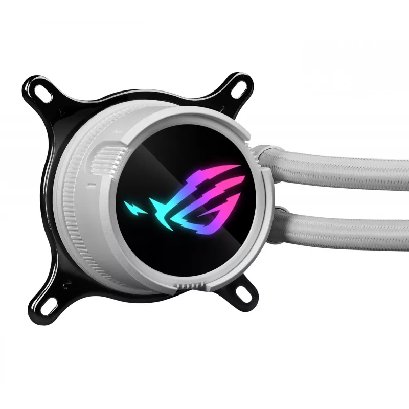 ASUS ROG Strix LC III 360 ARGB White Edition procesoriaus skysčio aušintuvas, 360 mm, baltas
