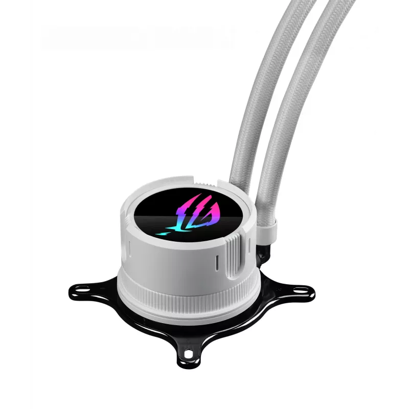 ASUS ROG Strix LC III 360 ARGB White Edition procesoriaus skysčio aušintuvas, 360 mm, baltas