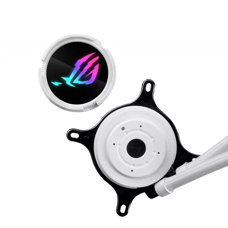 ASUS ROG Strix LC III 360 ARGB White Edition procesoriaus skysčio aušintuvas, 360 mm, baltas