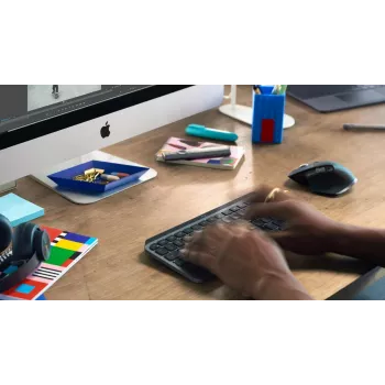 LOGITECH MX Keys Mini minimalistinė belaidė apšviesta klaviatūra – grafitas – QWERTY US/INTL