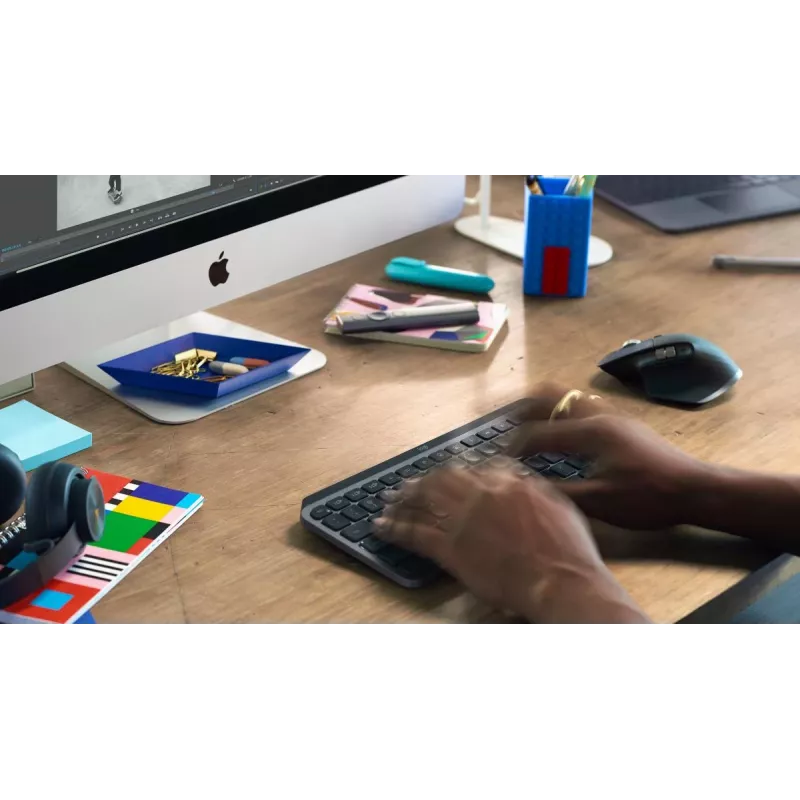 LOGITECH MX Keys Mini minimalistinė belaidė apšviesta klaviatūra – grafitas – QWERTY US/INTL