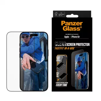 PanzerGlass ® Screen Protector iPhone Air | Ultra-Wide Fit su FASTFIT IN-A-BOX