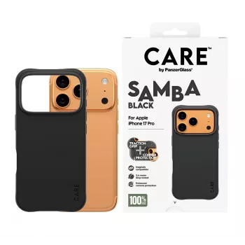 Dėklas PanzerGlass CARE Fashionable Case Samba Black su MagSafe, iPhone 17 Pro
