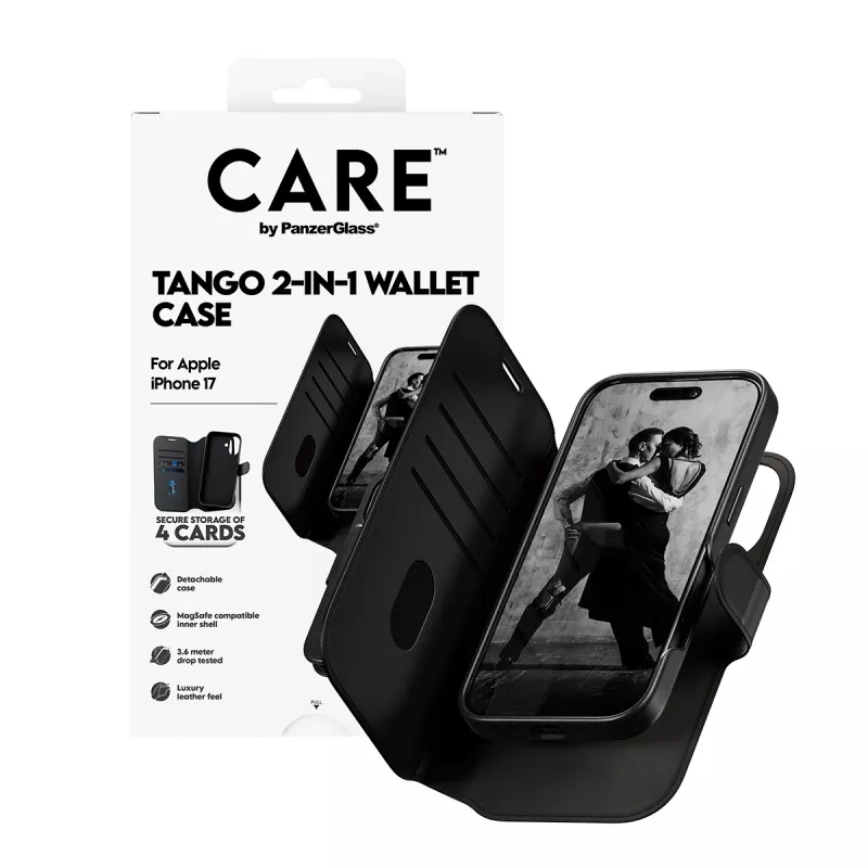 PanzerGlass CARE™ by ® Tango 2-in-1 dėklas su pinigine ir MagSafe iPhone 17