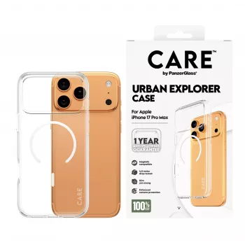 Dėklas PanzerGlass CARE by Flagship Case Transparent Urban Explorer White MagSafe iPhone 17 Pro Max