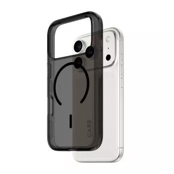 Apsauginis dėklas PanzerGlass CARE™ Urban Explorer Smokey Black MagSafe, skirtas iPhone 17 Pro (TPU, juoda)