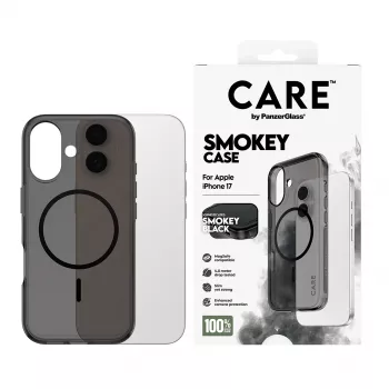PanzerGlass CARE™ by ® Urban Explorer Dėklas Smokey su juodu MagSafe iPhone 17