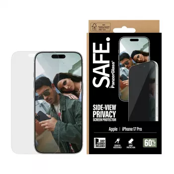 PanzerGlass SAFE. by ® 2-Way privatumo ekrano apsauga iPhone 17 Pro | Ultra-Wide Fit su EasyAligner