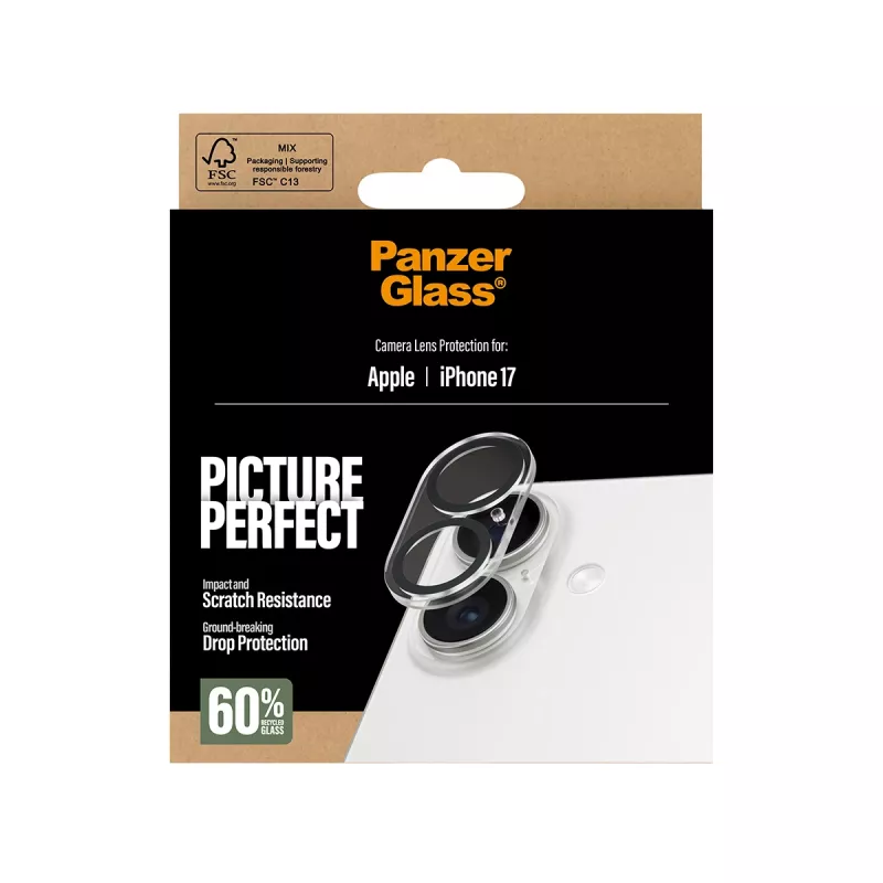 PanzerGlass ® PicturePerfect apsauginis objektyvo stikliukas iPhone 17