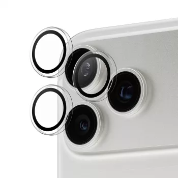 PanzerGlass Hoops permatomas kameros objektyvo apsauginis stiklas iPhone 17 Pro / 17 Pro Max / 16 Pro / 16 Pro Max, grūdintas stiklas, silikonas, 1 vnt.