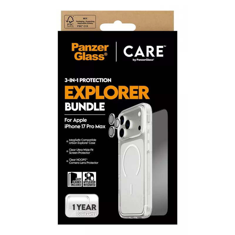 PanzerGlass ® | CARE by ® Flagship 3-in-1 Urban Explorer rinkinys iPhone 17 Pro Max