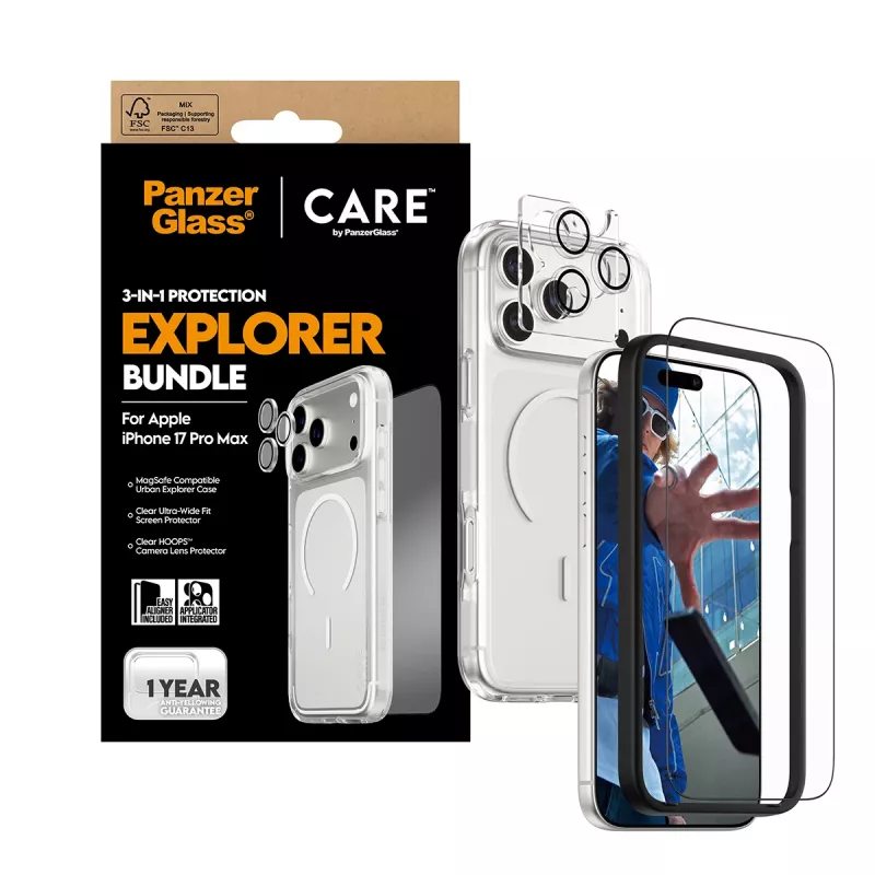 PanzerGlass ® | CARE by ® Flagship 3-in-1 Urban Explorer rinkinys iPhone 17 Pro Max