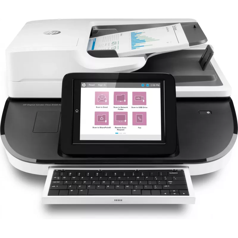 HP Flow 8500 fn2 plokščiasis ir ADF skaitytuvas 600 x 600 DPI
