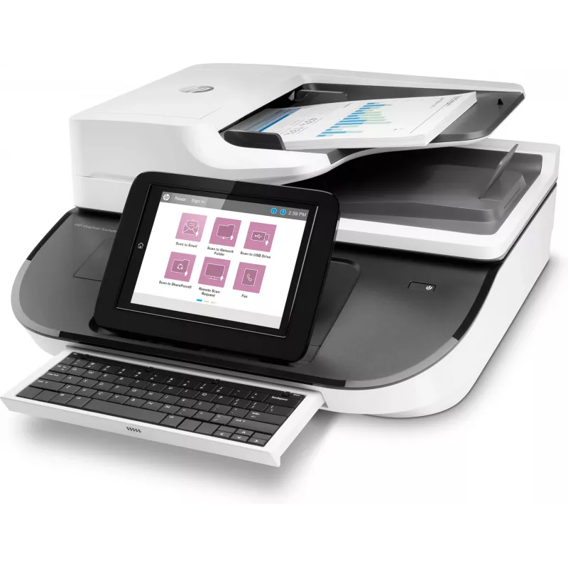 HP Flow 8500 fn2 plokščiasis ir ADF skaitytuvas 600 x 600 DPI