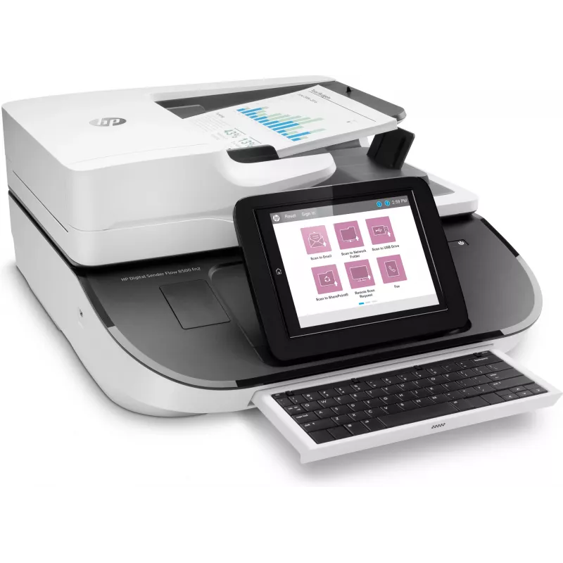 HP Flow 8500 fn2 plokščiasis ir ADF skaitytuvas 600 x 600 DPI