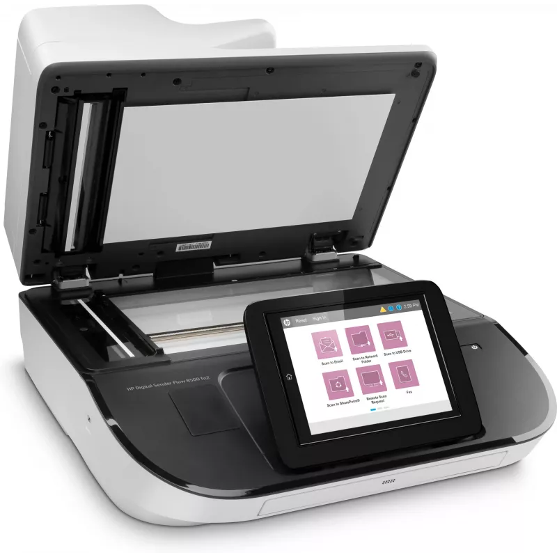 HP Flow 8500 fn2 plokščiasis ir ADF skaitytuvas 600 x 600 DPI